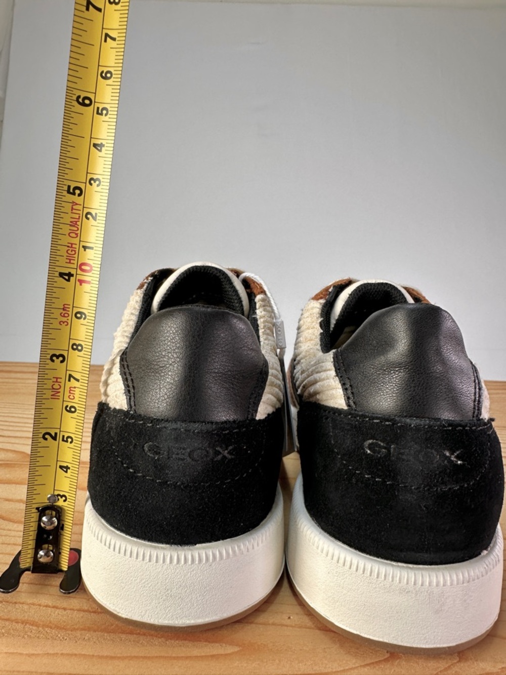 Geox Colorblock Sneakers Low Top Casual Shoes Size 5 NWT Neutral Walking Shoes - Picture 6 of 10